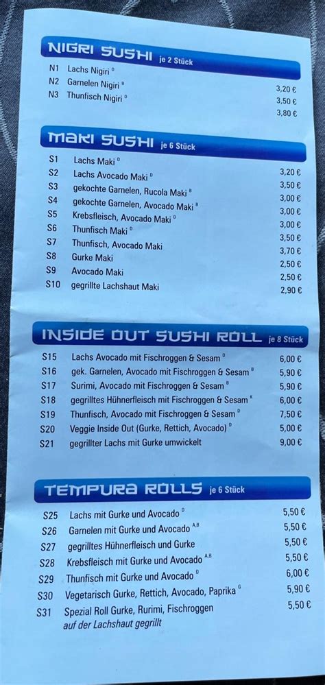 Speisekarte von Hanh Asiafood Sushibar, Spremberg.